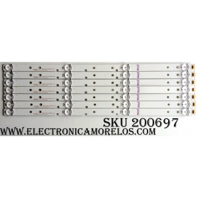 KIT DE LED PARA TV (7 PIEZAS)  / RCA 1172946 / 02IE1 / E306084 / SVH420AB2 / SVH420AB3_Rev02_4LED_160601(PIN) / MODELO LED43M5000U