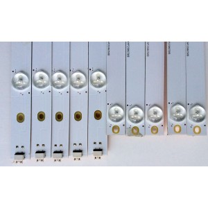 KIT DE LED PARA TV (10 PIEZAS) / HITACHI LB49006 / 49D2000 / KHP2O0650B / LB-C490F14-E4-L-G1-DL1 / LB-C490F14-E4-L-G1-DL2 / PANEL C490F14-E6-L / MODELOS LE49A509 / LE49A6R9