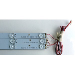 KIT DE LED PARA TV (3 PIEZAS) / INSIGNIA I0Z3BV1 / DLED32-3*7-D503B-V2.1 / PANEL HV320FHB-N00 / MODELO NS-32DD220NA16