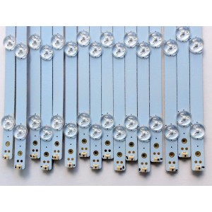 KIT DE LED'S PARA TV VIZIO (16 PIEZAS) / NUMERO DE PARTE LB65018 / LB65018 V0_01 / CX-65T27E01 / EX-65T27E02 / PANEL'S T650QVN05.0 / T650QVF07.0 / T650HVF05.5 / T650HVN12.2 / MODELOS D65X-C2 / E65X-C2 / E65X-C2 LWZASDCR / D65U-D2 LWZAUDFS