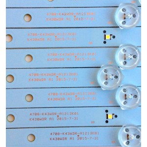 KIT DE LED PARA TV / TOSHIBA 4708-K43WDR-A1213K01 / K430WDR A1 / K430WDR15B002 / S-T270-Y4-R-Y30 RL / 471R1P53 / MODELO 43L310U Rev. B / PANEL T430HVN01.2	