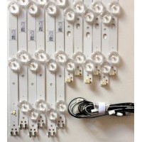 KIT DE LED PARA TV / SAMSUNG BN96-34562A/BN96-34563A (12 PZAS.) / 34562A / 34563A / LM41-00001K / LM41-00001J / SUSTITUTA BN96-29076A/BN96-29077A / MODELO UN65H6203BFXZA IH01 / UN65J6200AFXZA IH02 / UN65J620DAFXZA / PANEL CY-DJ065CGNV1H	