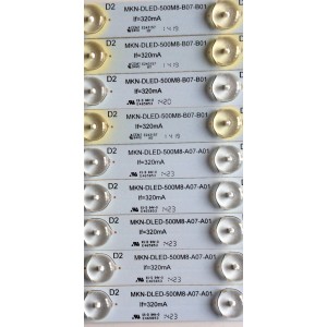 KIT DE LED PARA TV / POLAROID MKN-DLED-500M8-A07-A01 / IF=320mA / MODELO 50GSR3000 / PANEL V500HJ1-PES REV.C1	