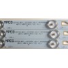 KIT DE LED`S PARA TV (3 PIEZAS)  / TCL OEM40LB04_LED3030 / ZM-GS-V1-02 4C-LB400T-ZM3 64P K0073 03517 04202 / ZM-GS-09 / 4C-LB400T-ZM3 / 61G K0072 / MODELO 40FS3800 / PANEL LVF400SS0T E6	