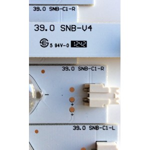 KIT DE LED'S PARA TV VIZIO (12 PIEZAS) NUMERO DE PARTE 39.0 SNB-C1 / 39.0 SNB-C1-R / 39.0 SNB-C1-L / 39.0 SNB-V4 / PANEL TPT390J1-HVN01 / MODELO E390-A1