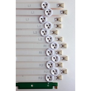 KIT DE LED´S PARA TV (12 PIEZAS) / VIZIO 6916L-1273A/1276A/1272A/1241A / 6916L-1273A /  6916L-1276A / 50" ROW2.1 REV0.4 1 L2-TYPE 6916L-1272A / 55V0 94V-0 50" ROW2.1 REV0.4 1 L1-TYPE 6916L-1241A / PANEL LC500DUG(JF)(U1) / MODELO E500D-A0