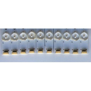 KIT DE LED´S PARA TV (10 PIEZAS) / RCA IC-A-KJAB46D353 / 3528A / 3.3-3.5V / C2C6(X) / X-3098-N44-NB0-4383-C2C6 / PANEL LK460D3HC09-12V / MODELO ¨46¨