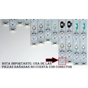 KIT DE LED`S PARA TV (45 PIEZAS) / SHARP ZZC2317WCA063050B3 / ZZC2320WCA041620A1 / ZZC2319WCA006370A1 / ZZC2211WCA036 / (5070) / (5071) / (5072) / (5073) / (5074) / PANEL LK800D3GW10Z / MODELO LC-80LE633U / ((INCOMPLETO 44 PIEZAS))