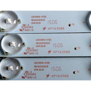 KIT DE LED`S PARA TV (3 PIEZAS) / QUASAR 2010005535 / 150303G2 / XPY63508 / LED315D10-07(B) / 30331510219 / PANEL  LSC320AN02 / MODELO SQ3203M