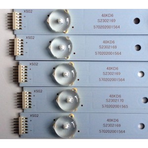 KIT DE LED´S PARA TV (10 PIEZAS) / S2302168 570202001563 / S2302169 570202001564 / S2302170 570202001565 / 48KD6 / PANEL SM480SKD601 D0514