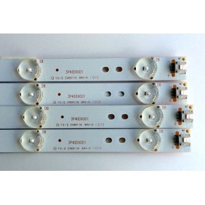 KIT DE LED´S PARA TV (4 PIEZAS) / WESTINGHOUSE 3P40DX001 / 0340DX001 / 21004788 / D6A232054 / D6A232055 / D6A232056 / D6A232057 / PANEL´S MD4004YTSF / LSC400HN02-8 / MODELOS WD40FB1530 TW-08701-S040V