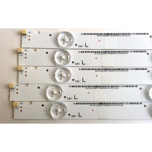 KIT DE LED`S PARA TV (5 PIEZAS) / VIZIO I-4300WS80091-V0 / TEST001 E330254 / 05638022053174N / PANEL'S T430QVN03.0 / LC430EQY(SH)(M1)MODELO E43-E2 LWZ2VWAT	