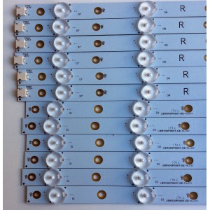 KIT DE LED´S PARA TV (12 PIEZAS) / INSIGNIA LBM500P0601-GF-1(R) / LBM500P0601-GE-1(L) / 210BZ06DR4339DL00E / 1500BUP40H0F / PANEL´S TPT500U1-QVN03.U REV:S7B0B / T500QVN03.7 / MODELO NS-50DR620NA18 