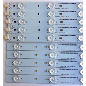 KIT DE LED´S PARA TV (10 PIEZAS) TOSHIBA C390LD-DF61_5LED / C390LD-DF61_5LED_TYPE1 REV.02 / C390LD-DF61_5LED_TYPE2 REV.02 / E227809 / PANEL C390LD-DF61 / C390LD-DF62 / V390HJ1-P02 REV C3 / MODELOS  39L1350U / 39L4300U / 39L2300U