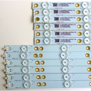 KIT DE LED´S PARA TV SHARP (12 PIEZAS) / NUMERO DE PARTE TT5008T V0_00 / TT5008T V1_00 / 210BZ05DL43030L13L / 210BZ05DR43030L13L / PANEL TPT500J1-HVN07.U REV:S500C / MODELO LC-50LB481U