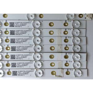 KIT DE LED´S PARA TV (14 PIEZAS) / INSIGNIA LB-PF3030-GJD2P6557X14AJG2-L-H / LB-PF3030-GJD2P6557X14AJG2-R-H / L4T47V6ZBR00 / 210BZ07DL4334DM00X / 55AJG2-L / 55AJG2-R / PANEL TPT550U1-QVN05.U / MODELO NS-55DR620NA18