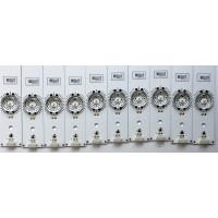 KIT DE LED´S PARA TV (10 PIEZAS) / HISENSE SVH550AF2_6LED_REV01_140919 / Q0819D / E257384 / 1142906 / PANEL`S HD550DU-B51\T1\S3.B2\GM\ROH / HD550DU-B51 / MODELO 55H7B