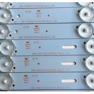 KIT DE LED´S PARA TV (10 PIEZAS) / COBIA 207287 / A7M03H222KAA1610K / CRH-K483535T0511R53G-Rev1.2 LKT / CRH-K483535T0511L53N-Rev1.2 LKT / PANEL CN48DC720 / T201601044A / MODELO CLEDTV4815SM