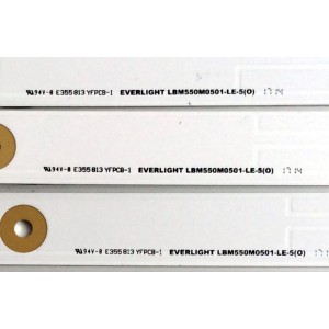 KIT DE LED´S PARA TV (SOLO 9 PIEZAS) / HISENSE LBM550M0501-LE-5(0) / 1173047 / B021ZM60 / E355813 YFPCB-1 / PANEL`S HD550K3U51\S6\GM\ROH / HD550K3U51 / MODELOS FM55H6D / 55H6D