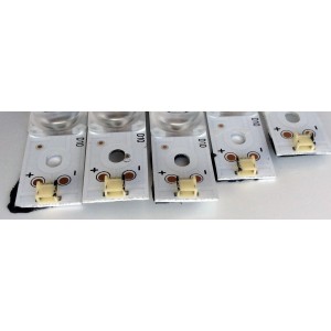 KIT DE LED´S PARA TV (5 PIEZAS) / HISENSE  1187275 / CRH-BK55S1U51S3030T05107BE / CRH-BK55S1U51S3030T05107BE-REV1.3 JS / L07AY166K21D70R-B1 / PANEL HD550S1U51-T0 / MODELO 55H6E