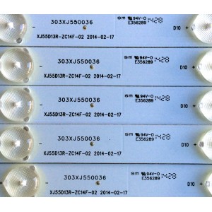 KIT DE LED´S PARA TV (12 PIEZAS) / RCA XJ55D13L-ZC14F-02 2014-02-17 / XJ55D13L-ZC14F-02 / XJ55D13R-ZC14F-02 2014-02-17 / XJ55D13R-ZC14F-02 / 303XJ550035 / 303XJ550036 / 140721A1 / 2010000551/B21 / PANEL LC550DUJ-SGEE / MODELO J55BE925