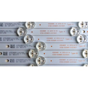 KIT DE LED´S PARA TV (12 PIEZAS) / TOSHIBA 4708-K55WDR-A1213K21 TYPE-A / 4708-K55WDR-A1213K31 TYPE-B / K550WDR / 471R1P79 / K550WDR116C082 / S-T300-B4-S-Z32 / PANEL K550WDR1 / SERIE H07A413F025839 / MODELO 55L621U