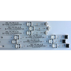 KIT DE LED´S PARA TV (6 PIEZAS) / LG SSC_43LJ55_A_S / SSC_43LJ55_B_S / SSC_43LJ55_7LED_REV01_170930 / LC43490072A / KPBB / 21S1B / LC43 / 4900 / 72A / BOE / 43079 / PANEL NC430DUE-ABFX1 / MODELOS 43LJ5500-UA / 43LJ5500-UA.AUSYLJM / 43LJ5500-UA.BUSYLJM