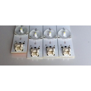 KIT DE LED´S PARA TV (4 PIEZAS) / ELEMENT TFGJ39D09-ZC21FG-03 / E469119 / 303TH390042 / C23/D/7 / 120-125/3.0-3.1 / 2010014957-3 / TH390M11 / 160308A6 / 910-390-1017 / PANEL T390HVN01.0 / MODELO ELEFW3916