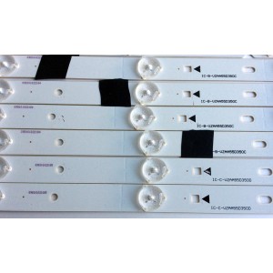 KIT DE LED´S PARA TV (12 PIEZAS) / JVC IC-B-VZAA55D350A / 098101022182 / IC-B-VZAA55D350B / 098101022183 / IC-B-VZAA55D350C / 098101022184 / IC-B-VZAA55D350D / 098101022185 / F95M5LP40F / E30804 / PANEL HV550WU2-370 / MODELO EM55FTR