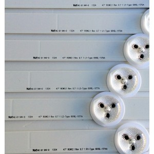 KIT DE LED´S PARA TV (10 PIEZAS) / 6916L-1174A / 6916L-1175A / 6916L-1176A / 6916L-1177A / 6637L-0024A / 6916L-1359A / 6916L-1360A / 6916L-1361A / 6916L-1362A / PANEL LC470DUE (SF)(R1) / MODELO 47LN5200 / E470I-A0 / MAS MODELOS Y PANELES EN DESCRIPCION.