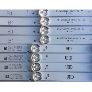 KIT DE LED´S / LG SDL550WY(LD0-910) / RF-AZ550E30-0601B-12 / YAL13-00630300-41 / 27B0752 R7B26 / RF-AZ550E30-0501A-12 / YAL13-00530300-24 / 27B0751 R7B26 / MODELO 55UJ6200-UA.CUSYLH	