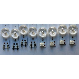 KIT DE LED´S PARA TV (8 PIEZAS) SAMSUNG 2013SVS50 3228N1 131015 D3GE-500SMA-R3 D3GE-500SMB-R2 200000 LM41-00001Z LM41-00001Q / SUSTITUTAS BN96-35206A 35207A 28770A 28771A T500HVF02.2 / PANEL´S DH500CGA-B1 T500HVF06.4 / MOD. UN50H6201 UN50EH5000 UN50H5203