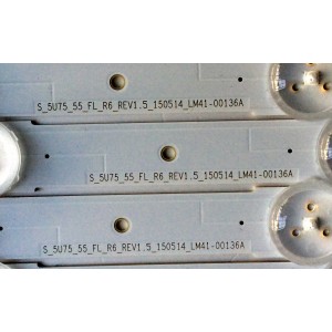 KIT DE LED'S PARA TV SAMSUNG ((12 PIEZAS)) / NUMERO DE PARTE 39660A / 39659A / S_5U75_55_FL_R6_REV1.5_150514_LM41-00136A / S_5U75_55_FL_LB_REV1.5_150514_LM41-00135A / PANEL CY-GK055HGLV5H / MODELOS UN55MU630 / UN55MU630DFXZA FA01