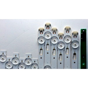 KIT DE LED´S PARA TV SAMSUNG ((12 PIEZAS)) / NU8MERO DE PARTE BN96-40099A / BN96-40100A / S_5U75_55_FL_L8_REV1.5_150514 / LM41-00135A / S_5U75_55_FL_R6_REV1.5_150514_LM41-00136A / PANEL CY-GK055HGEV5H /  MODELO ¨55¨