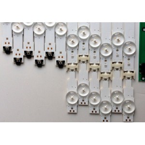 KIT DE LED´S PARA TV SAMSUNG ((12 PIEZAS)) / NU8MERO DE PARTE BN96-40099A / BN96-40100A / S_5U75_55_FL_L8_REV1.5_150514 / LM41-00135A / S_5U75_55_FL_R6_REV1.5_150514_LM41-00136A / PANEL CY-GK055HGEV5H /  MODELO ¨55¨