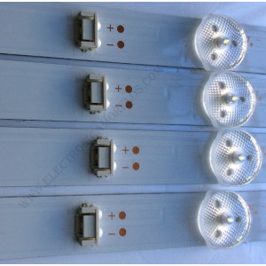 KIT DE LED´S PARA TV (4 PIEZAS) / LG JL.D490A1330-001BS-M / YAL13-01030300-04 / PANEL SDL490WY (LD0-912) REV.00 / MODELO 49UJ6200-UA / 49UJ6200-UA.CUS4LH