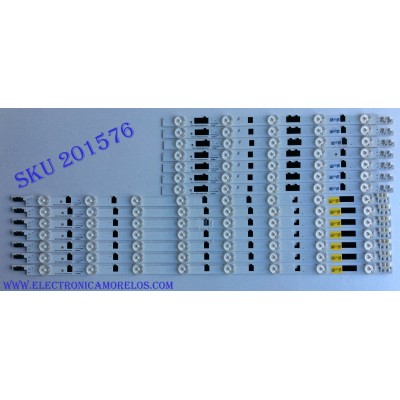 KIT DE LED'S PARA TV (14 PIEZAS) / SAMSUNG D2GE-400SCA-R3 / D2GE-400SCB-R3 / 25304A / 25305A / 25520A / 25521A / BN41-01970A / 2013SVS40F / 130212 / PANEL CY-HF400BGLV1H / MODELOS UE40F6740 / UA40F5300 / UN40F6400 / HG40AB670 MAS MODELOS EN DESCRIPCION