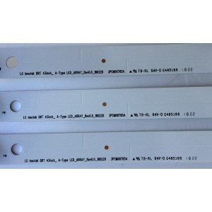 KIT DE LED´S PARA TV / LG NC430DGG-AAGX3 / LC43490086A / LED_ARRAY_Rev0.0_180220 / 3PCM00785A / PANEL'S NC430DGG-AAGX3 / NC430DGG-AAGX1 / MODELOS 43UK6300PUE.BUSWLJM / 43UK6090PUA.BUSWLJM