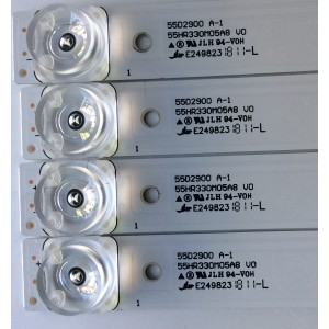 KIT DE LED´S PARA TV ( INCOMPLETOS 7 PIEZAS) / TCL 55HR330M05A8 V0 / 55D2900 A-1 / 55HR330M04B8 V0 / 55D2900 B-1 / 4C-LB5505-HR22J / 4C-LB5504-HR22J / PANEL`S LVF550ND1L CD9W16 / LVF550ND1L / MODELO 55S405