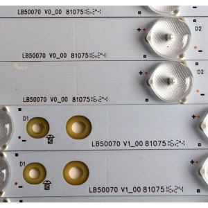 KIT DE LED'S PARA TV (12 PIEZAS) / VIZIO LB50070 / LB50070 V1_00 81075 / 210BZ06DR43030L23L / 3E7650000EC0 / PANEL TPT500J1-HVN07.U / MODELO D50N-E1 / D50N-E1 LTMWVTCT