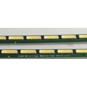 KIT DE LED'S PARA TV (2 PIEZAS) / DELL 375QW1 / 6916L-2626B / 6916L-2627B / 375QW1 REV 0.1 L-TYPE / 375QW1 REV 0.1 R-TYPE / PANEL LM375QW1 (SS)(B1) / MODELO U3818DW