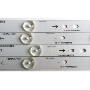 KIT DE LED'S PARA TV (12 PIEZAS) / SHARP E306084 / F100M7LP40H / 0981010221A9 / IC-C-VZAA48D377A / 0981010221AA / IC-D-VZAA48D377B / 0981010221AB / IC-C-VZAA48D377C / 0981010221AC / IC-D-VZAA48D377D / PANEL / MODELO LC-48LE551U