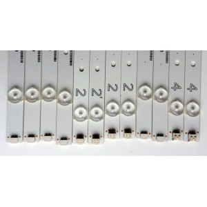 KIT DE LED'S PARA TV (12 PIEZAS) / SHARP E306084 / F100M7LP40H / 0981010221A9 / IC-C-VZAA48D377A / 0981010221AA / IC-D-VZAA48D377B / 0981010221AB / IC-C-VZAA48D377C / 0981010221AC / IC-D-VZAA48D377D / PANEL / MODELO LC-48LE551U