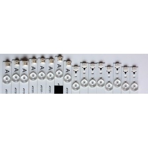 KIT DE LED'S PARA TV (16 PIEZAS) / JVC IC-D-VZAA65D390A / IC-E-VZAA65D390B / IC-E-VZAA65D390C / F110M9RP40F / E306084 / BC-F110M9RP40F-2-3-164-73 / 098101022173 / BC-F110M9RP40F-2-2-164-74 / BC-F110M9RP40F-2-2-164-75 / PANEL T650HVN05.0 / MODELO EM65FTR