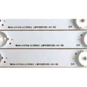 KIT DE LED'S PARA TV (3 PIEZAS) / SHARP LBM430P1001-AJ-3S / 210BZ10D043030H02E / F130 N8  H S ZC45 / E355813