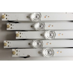 KIT DE LED'S PARA TV (5 PIEZAS) / HISENSE 180806 / SJ.HO.D5500801-3030BS-M-HF / 1.14.HBMD550001 / PANEL HD550S1U31-TXL2\S0\GM\CKD\ROH / MODELO LC-55Q7530U