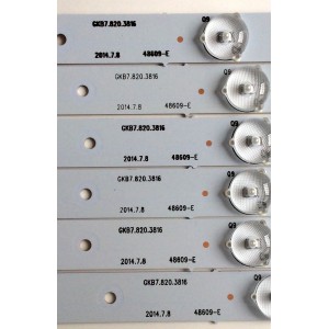 KIT DE LED'S PARA TV (6 PIEZAS) / WESTINGHOUSE GKB7.820.3816 / LTE48335 / 5.948.3018 / 15060I-JY-A0M32 / 48609-E / PANEL LSC480HN05 / MODELOS DWM48F1Y1 / DWM48F1Y1 TW-7810-S048B