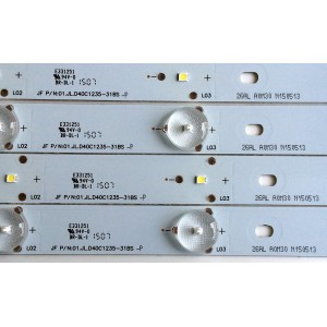 KIT DE LED'S PARA TV (4 PIEZAS) / RCA 01.JL.D40C1235-31BS / 26AL A0M30 N150513 / E331251 / PANEL V400HJ1-P01-12V / MODELO LED40G45RQ