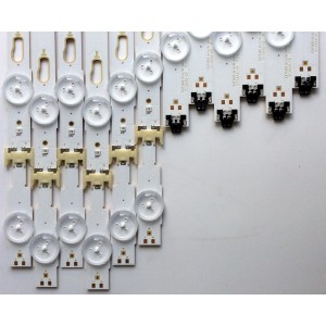 KIT DE LED'S PARA TV (12 PIEZAS) / SAMSUNG BN96-40632A / BN96-40633A / LM41-00335A / E473485 / PANELS CY-GM049HGLV8H / CY-WK049HGLV1V / CY-GM049HGLV2H / CY-WK049HGLV1H / MODELOS UN49KU6500 / UE49MU6300 / UA49KU7350 / MAS MODELOS EN DESCRIPCION