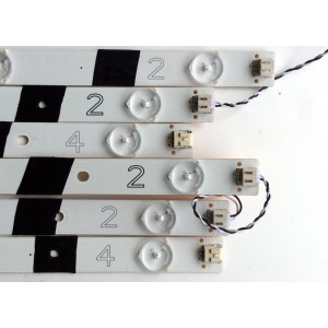 KIT DE LED'S PARA TV (6 PIEZAS) / JVC IC-A-VZAA48D427B / IC-A-VZAA48D427A / IC-B-VZAA48D427C / F90M4LP35F / E306084 / PANEL HV48WU2-300 / MODELO EM48FTR